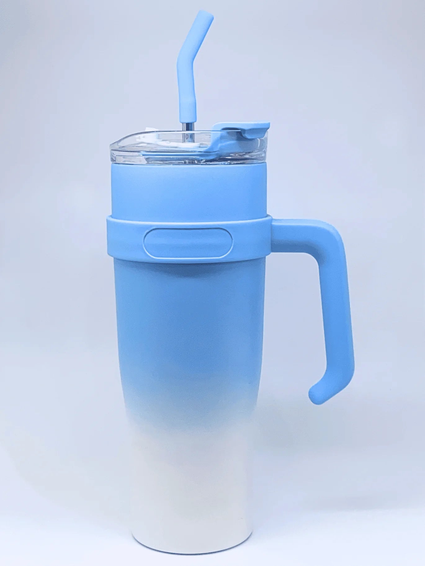 COLOR FUSED TUMBLER (BLUE WHITE)