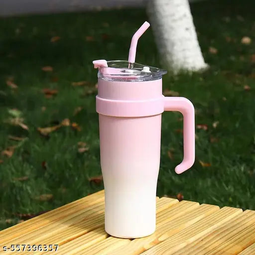 COLOR FUSED TUMBLER (PINK WHITE)