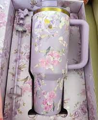 STANLEY FLORAL PRINTED TUMBLER (PURPLE FLOWER)